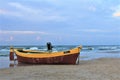 Wooden boat at the Baltic sea, Dabki, Poland